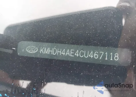 2012 Hyundai Elantra Gls (Ulsan Plant) z USA, uszkodzony, nr VIN KMHDH4AE4CU467118